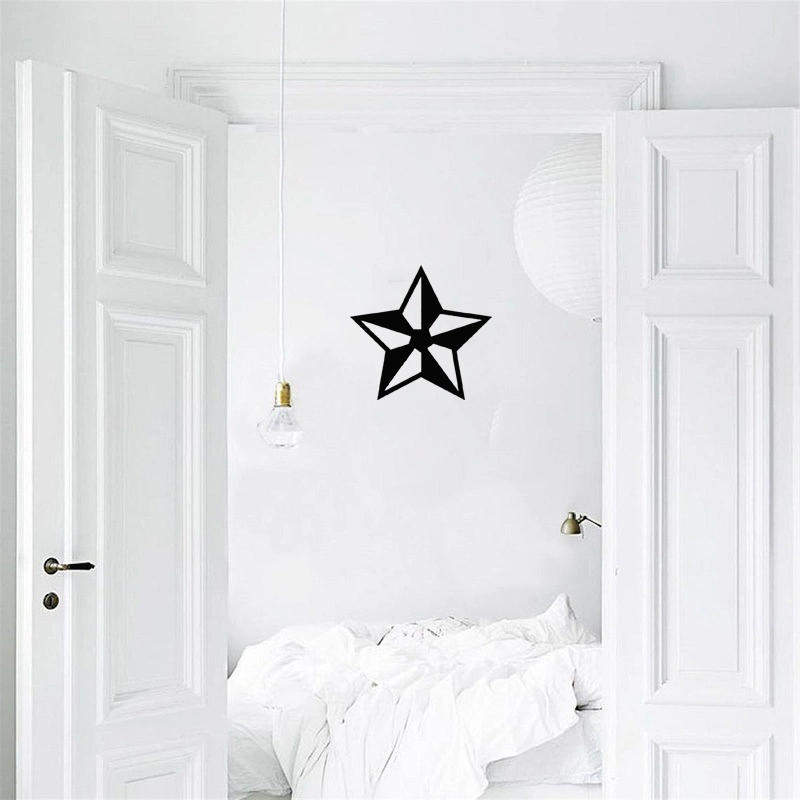 Iron Wall Star Metal Large Black Wall Art