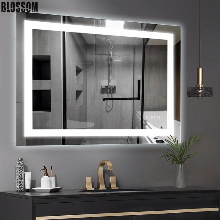 Wholesale Bathroom Smart Backlit LED Lighted Vanity Furniture Decorative Wall Mounted Glass Mirror