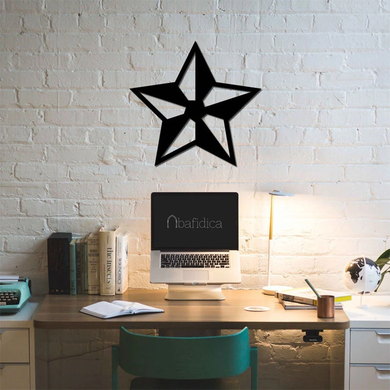 Iron Wall Star Metal Large Black Wall Art